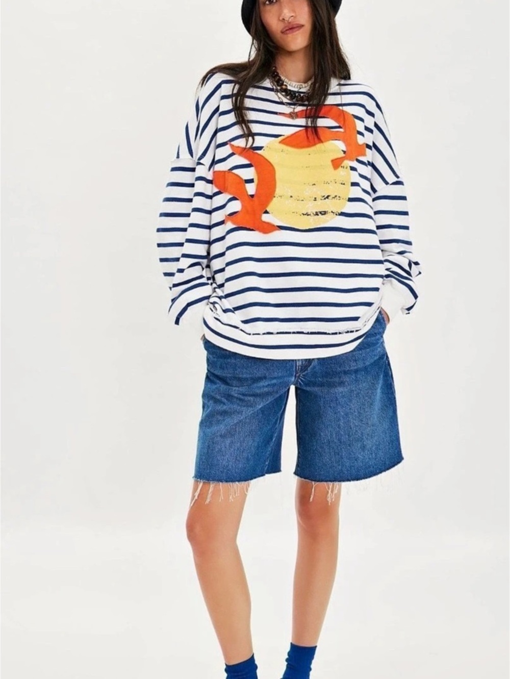 Free People Ragabond Sun and Seagull Striped Combo 💯 Cotton NWT